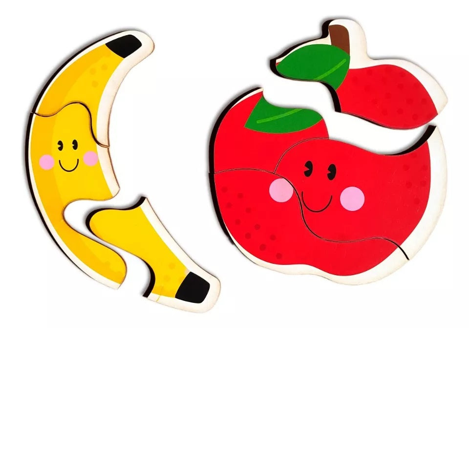 Rompecabezas frutas. 3 y 4 piezas Rompecabezas frutas. 3 y 4 piezas